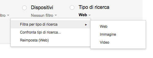 filtro ricerca per immagini serach console
