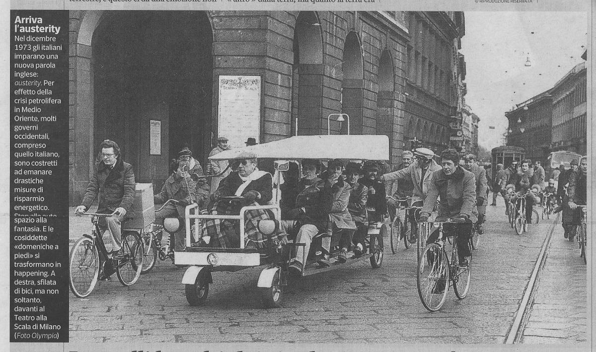 mio padre guidava una macchina a pedali