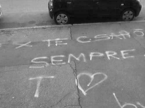 scritte sul marciapiede 2007