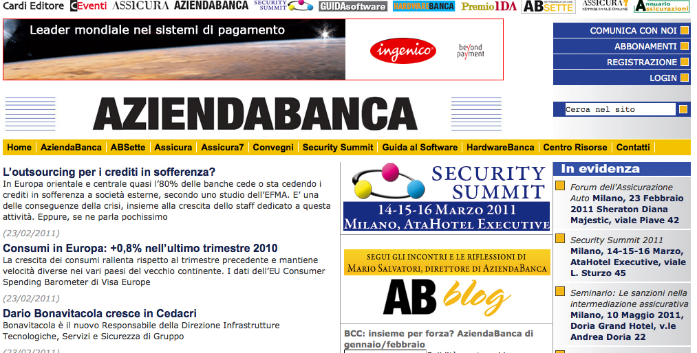 aziendabanca gennaio 2011