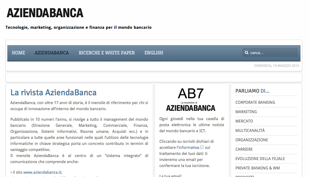 aziendabanca maggio 2013